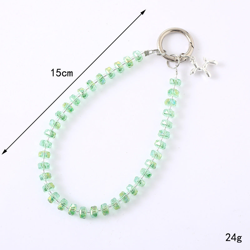 Light luxury new crystal beaded pendant, luggage chain jewelry, mobile phone case, keychain, pendant accessories, mobile phone lanyard.