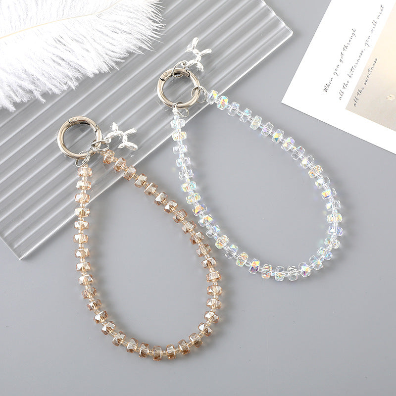 Light luxury new crystal beaded pendant, luggage chain jewelry, mobile phone case, keychain, pendant accessories, mobile phone lanyard.