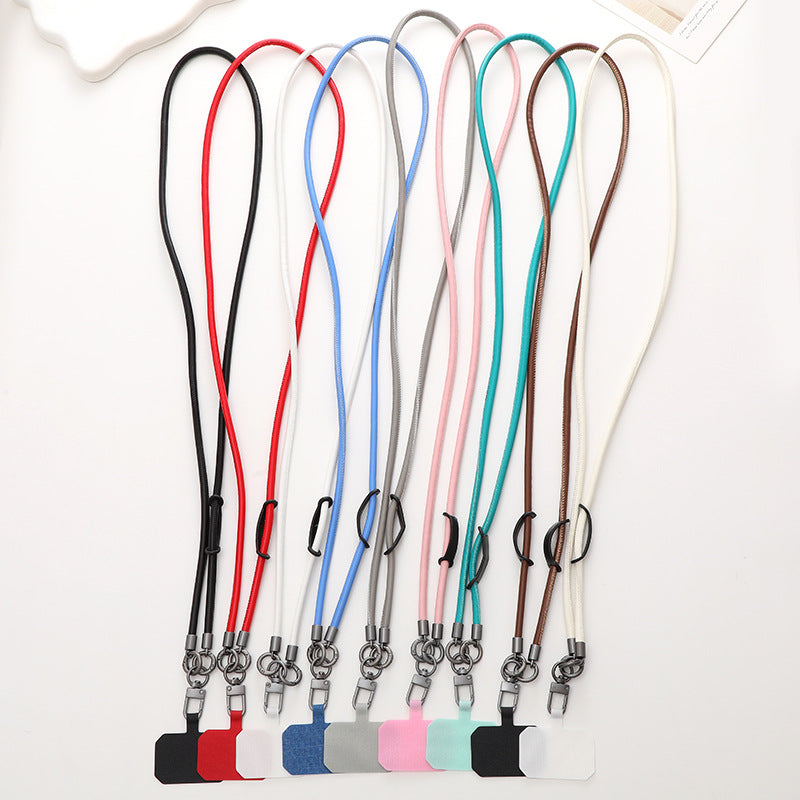 New pu leather mobile phone case lanyard anti-lost oblique span chain strong and durable high-end mobile phone ID lanyard for men and women